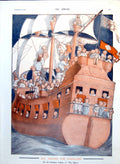 Antique Old Print Aboard Fairyland Toddlers Ship Sb Pearse Price Turkey 1909