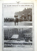 Old Antique Print Solemn Obsequies King Edward Vii Westminster Hall 1910 20th