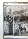 Antique Old Print Wedding King Edward And Queen Alexandra St. George'S 1910