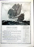 Antique Print Tootal Advert Pioneers Ship Sailing Daimler Vacuum Flask 1917