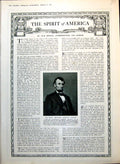 Original Old Vintage Print Abraham Lincoln Mr Isaac F Marcosson Portraits 1917