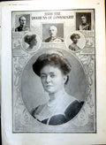Antique Old Print H.R.H. The Duchess Connaught German Trench That Failed 1917