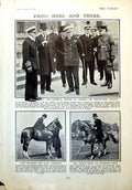 Antique Old Print Admiral Memorial Service Richmond Horse Elsie Burrell 1916