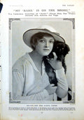 Old Antique Print Miss Gladys Cooper And Tou-Tou Peter Scott Snowman 1916 20th