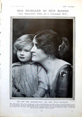 Original Old Antique Print Mrs Morrison-Bell Daughter Miss Winifred Barnes 1916