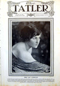 Original Old Antique Print Miss Fay Compton Actress Letters Eve Punting 1916