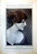 Old Antique Print Miss Joyce Carey Actress Lieutenant Philip Francis 1916 20th