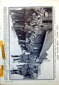 Antique Old Print Damaged King Cheered Troops France Miss Dorrie Keppel 1916