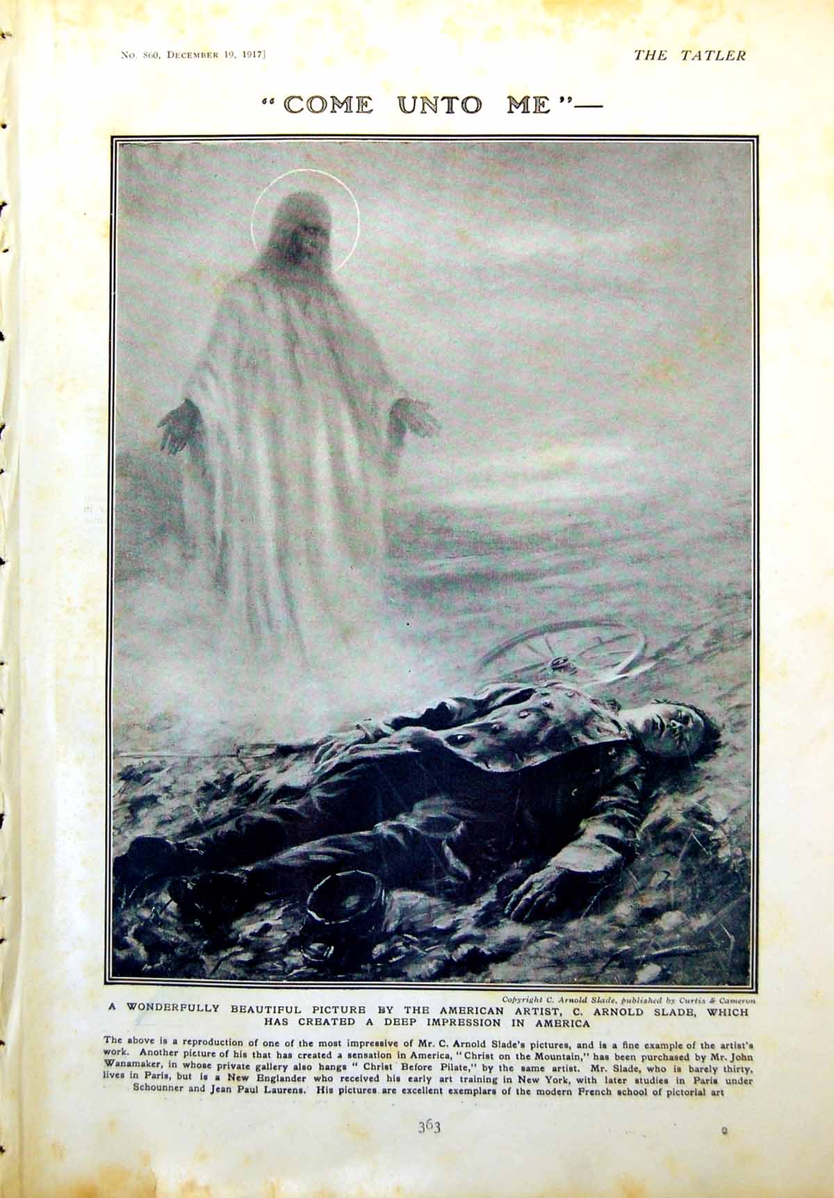 Antique Print Come Unto Me Ca Slade Sier Lady C Curzon Mrs B Piggott 1917 20th