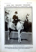 Antique Print Hon Mrs Ian Maitland Mounted Horse Miss Margaret Morris 1917 20th
