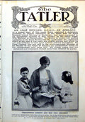 Antique Print Viscountess Curzon Two Children Letters Eve Plumber Bath 1917