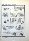 Antique Print Motorcycling Sier Magic Shell Hm Bateman Vernon Castle 1917 20th