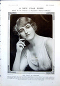 Antique Old Print Miss Violet De Trafford Portrait Blinded Siers Revue 1918