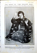 Antique Old Print Miss Renee Kelly Actress Mrs H Wedderburn Lady Clifton 1917