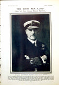Old Print Sir John Rushworth Jellicoe First Sea Lord Lady Stapleton 1917 20th