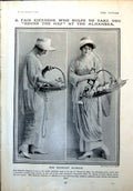 Old Vintage Print Miss Madeline Seymour Actress Fred May Caricatures 1918 20th