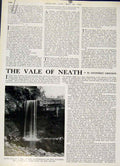 Original Old Vintage Print Vale Neath South Wales 1947 20th Century