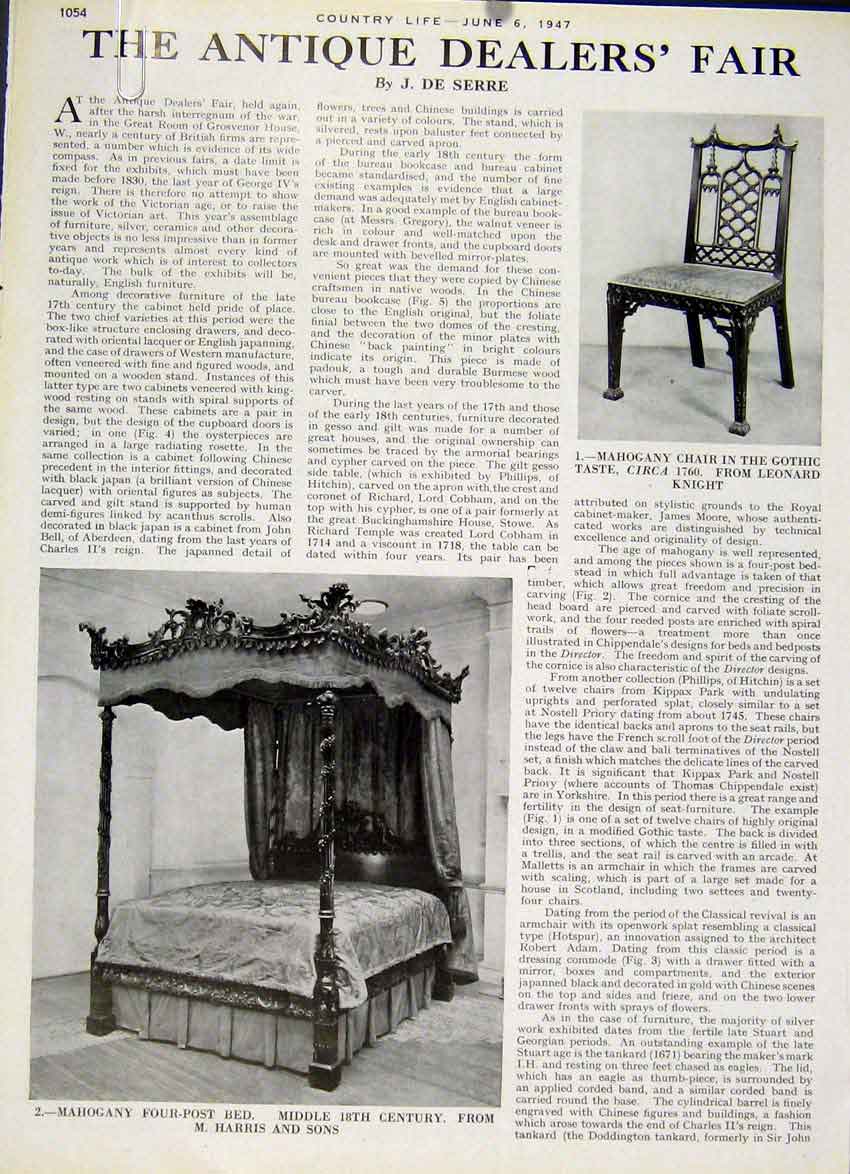 Original Old Vintage Print The Dealers Fair 1947 20th Century