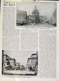 Original Old Vintage Print London City Revisited 1947 Plans & Proposals 20th