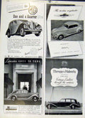 Original Old Vintage Print Mg Lancaster. Lagonda Humber 1947 Country Life Car Ad