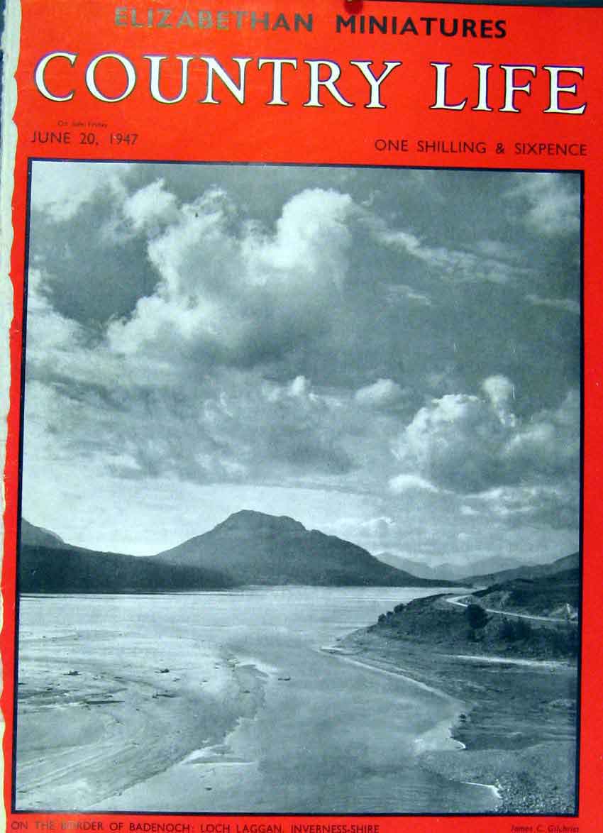 Original Old Vintage Print Badenoch Lochlaggan Invernes Scotland 1947 20th