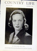 Original Old Vintage Print Hon Betty Byng 1947 Country Life Portrai 20th Century