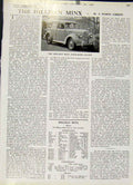 Original Old Vintage Print The Hillman Minx Motor Car 1947 Country Lif 20th