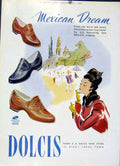 Original Old Vintage Print Dolcis Mexican Dream Shoes 1947 Country Life Adver