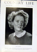 Original Old Vintage Print Lady Russell 1947 Country Life Portrai 20th Century