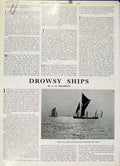Original Old Vintage Print Drowsey Ships By Pearson 1947 20th Century