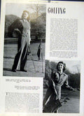 Original Old Vintage Print Golfing Outfits For Ladies 1947 Country Lif 20th