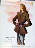 Old Vintage Print Dorville For Well Dressed Woman 1947 Country Life Adve 20th