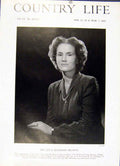 Original Old Vintage Print Miss Julia Rosemary Browne 1947 Country Life Portrai