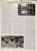 Old Vintage Print Prehistoric Trade Route Tghrough Yorkshior By Wood 1947 20th
