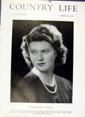 Original Old Vintage Print Miss Priscilla Bullock 1947 Country Life Portrai 20th