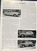 Original Old Vintage Print Foreign Motor Cars Crysler Citreon Cadillac 1947 U