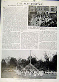 Original Old Vintage Print The May Festival 1947 Country Lif 20th Century