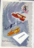 Original Old Vintage Print Saxone Brevitt Shoes 1947 Country Life Adver 20th