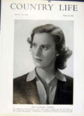 Original Old Vintage Print Miss Rosemary Turnor 1947 Country Life Portrai 20th