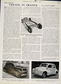 Original Old Vintage Print Motor Car Trends In France 1947 Country Lif 20th